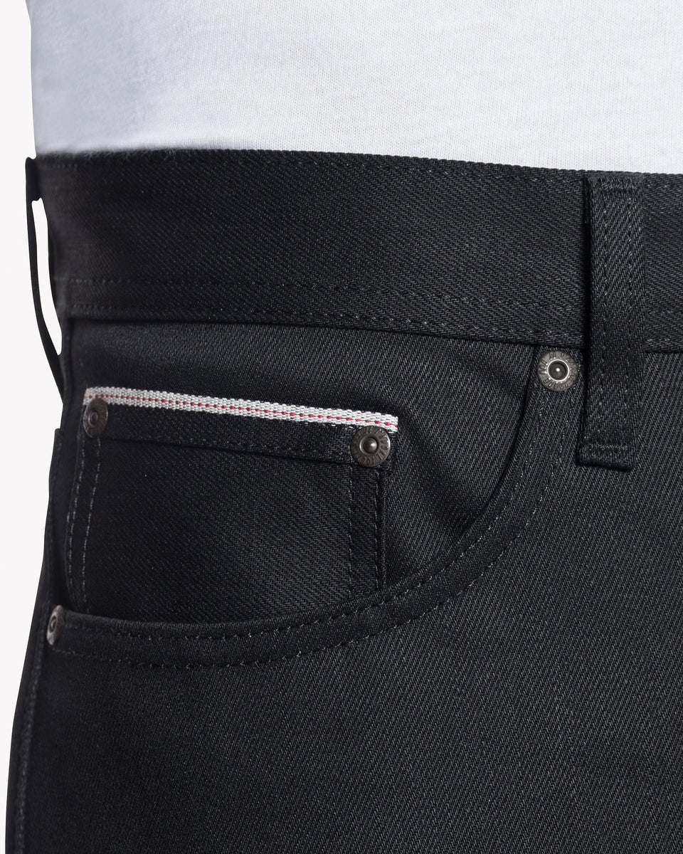 Naked & Famous Denim Weird Guy Regular Tapered Mens Jeans - Black Cobra Stretch Selvedge | Naked & Famous Denim Jeans | JEANSTORE