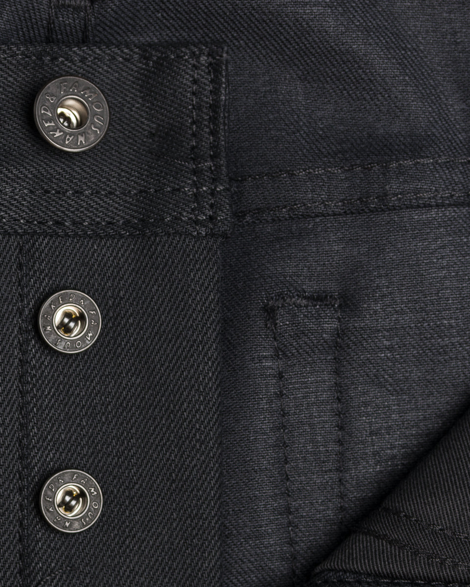 Naked & Famous Denim Weird Guy Regular Tapered Mens Jeans - Black Cobra Stretch Selvedge | Naked & Famous Denim Jeans | JEANSTORE
