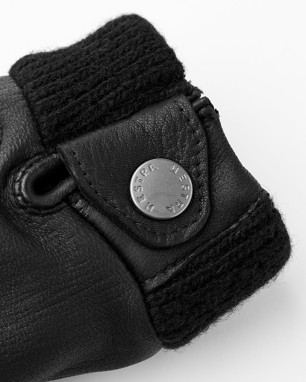 Hestra Womens Idun Wool Lined Deerskin Leather Gloves - Black | Hestra Gloves | JEANSTORE