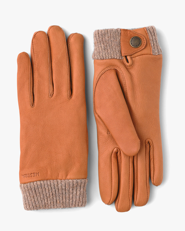 Hestra Womens Idun Wool Lined Leather Gloves - Cork | Hestra Gloves | JEANSTORE