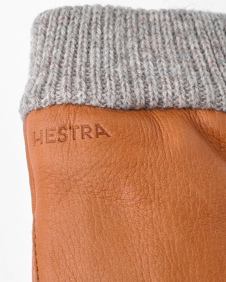 Hestra Womens Idun Mitt Wool Lined Leather Mittens - Cork | Hestra Gloves | JEANSTORE