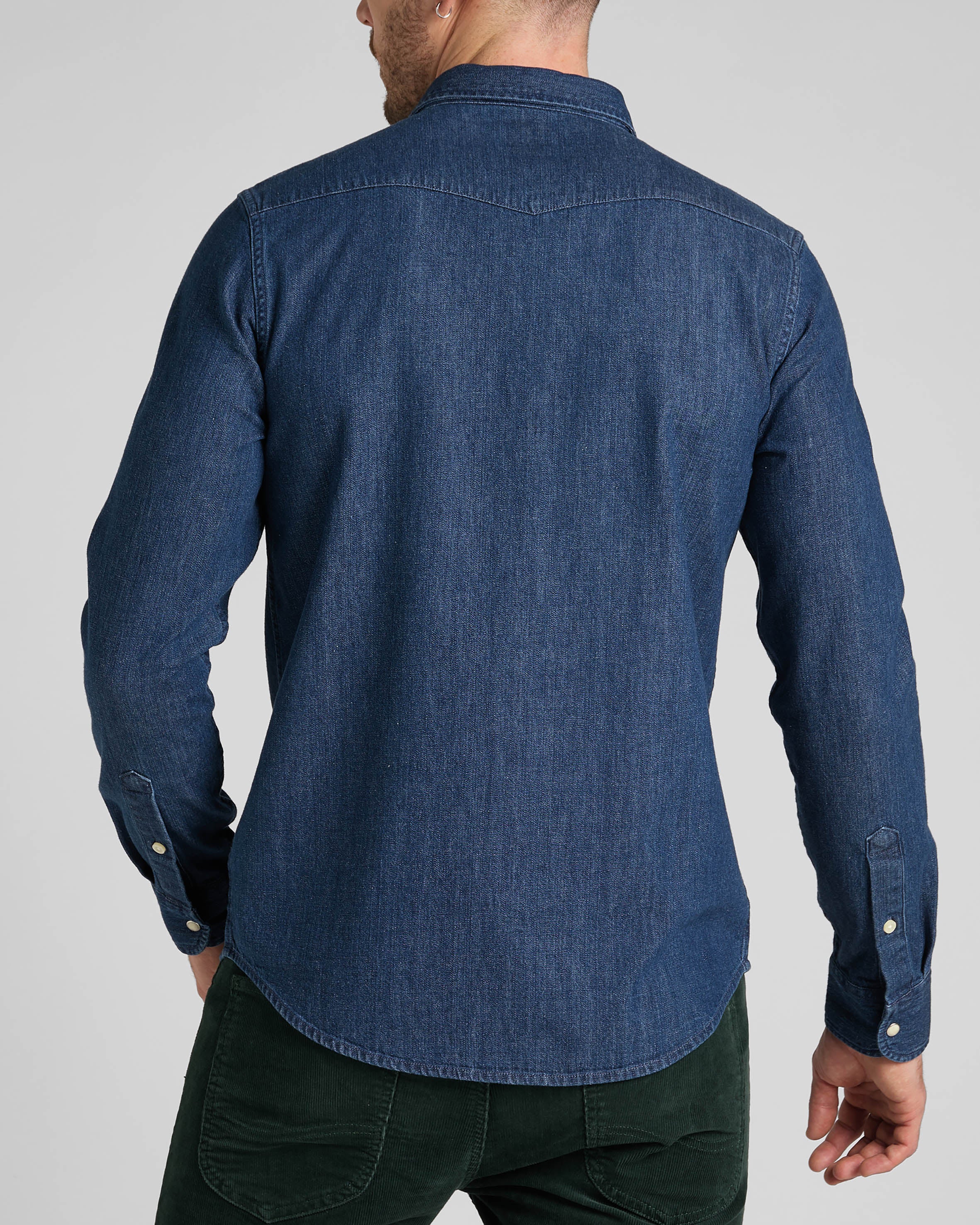 Lee Regular Western Denim Shirt - Mid Stone – JEANSTORE