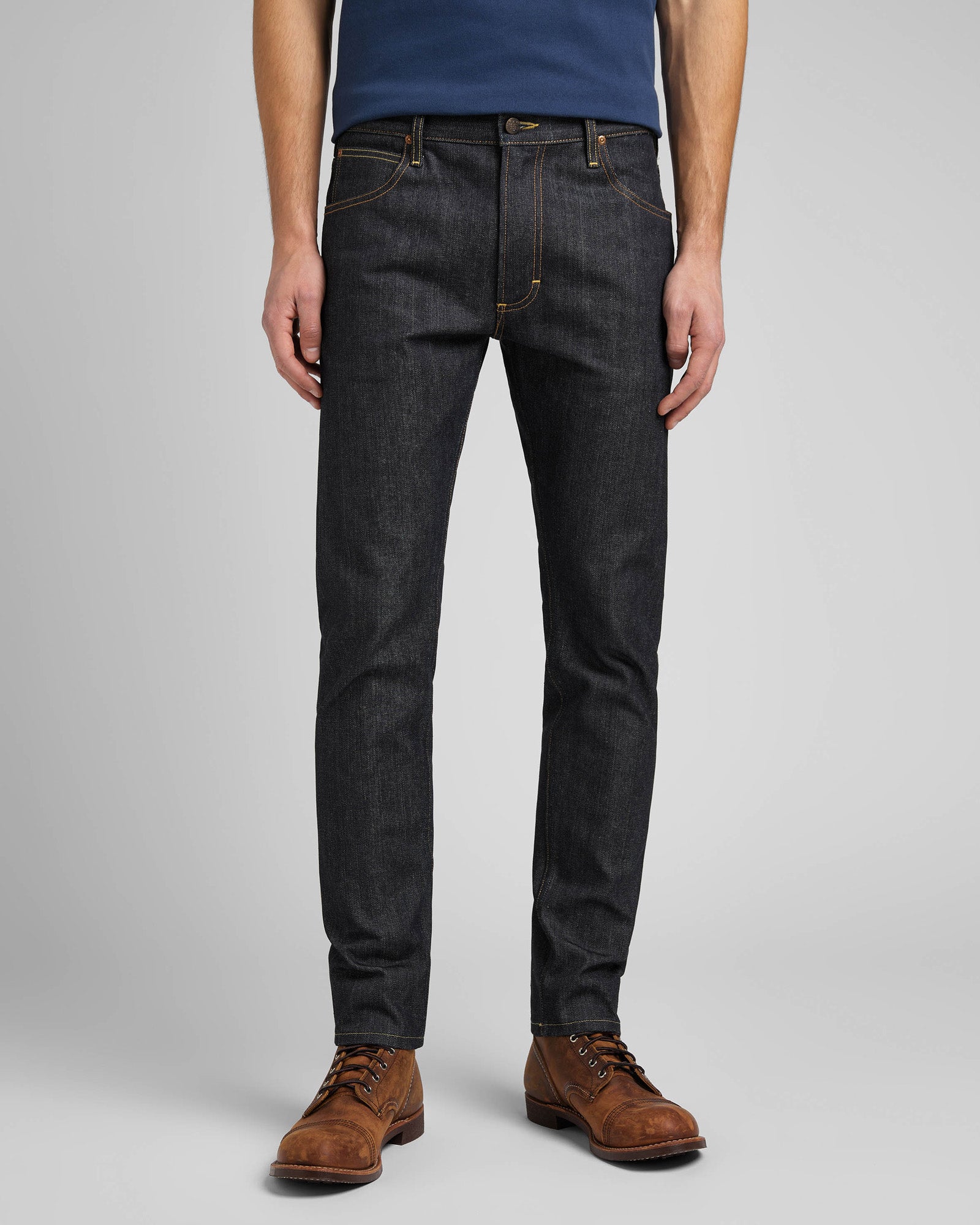 Lee 101 Rider Slim Fit Recycled Cotton 15oz Selvedge Mens Jeans - Dry ...