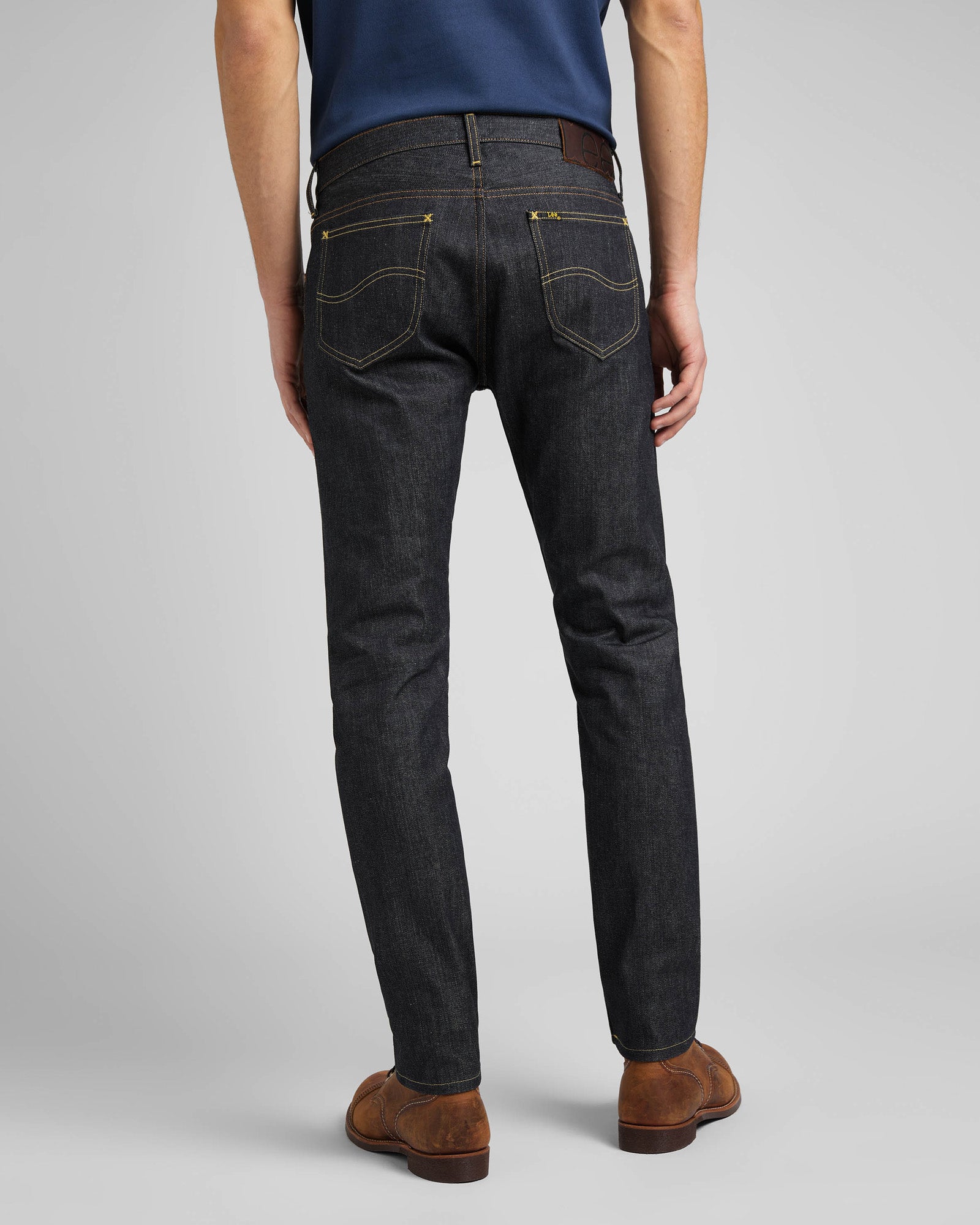 Lee 101 Rider Slim Fit Recycled Cotton 15oz Selvedge Mens Jeans - Dry ...