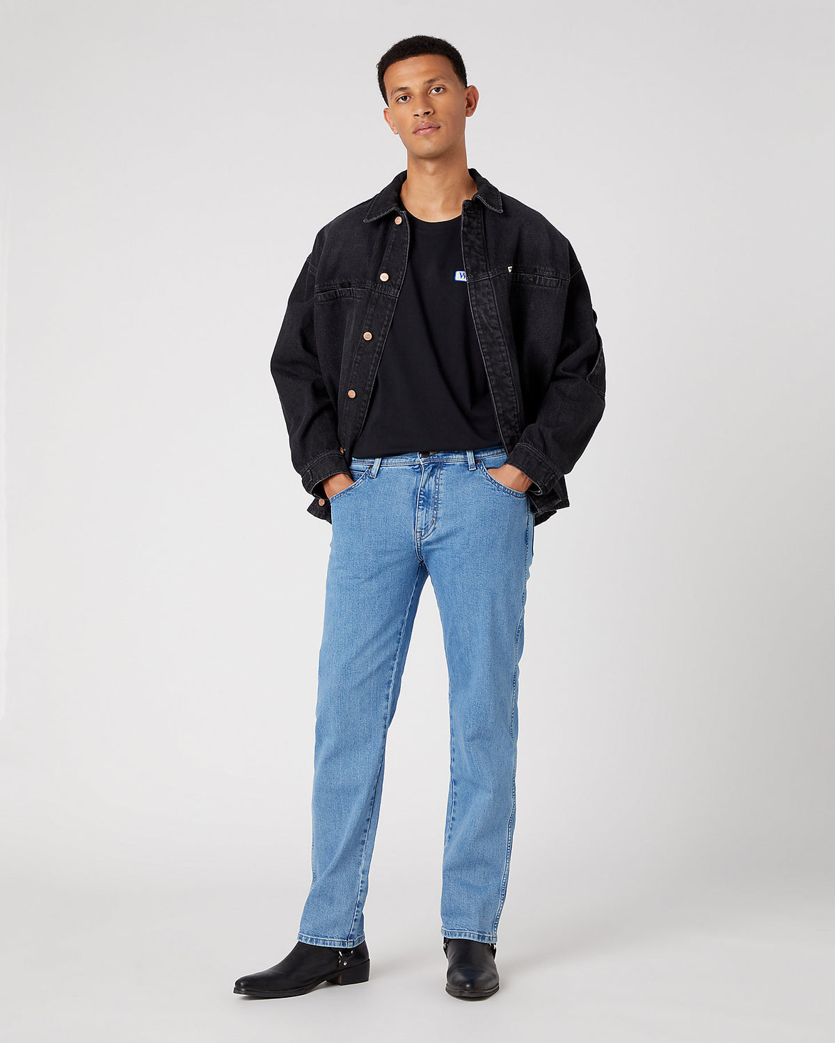 Wrangler Texas Stretch Authentic Straight Mens Jeans - Good Shot | Wrangler Jeans | JEANSTORE