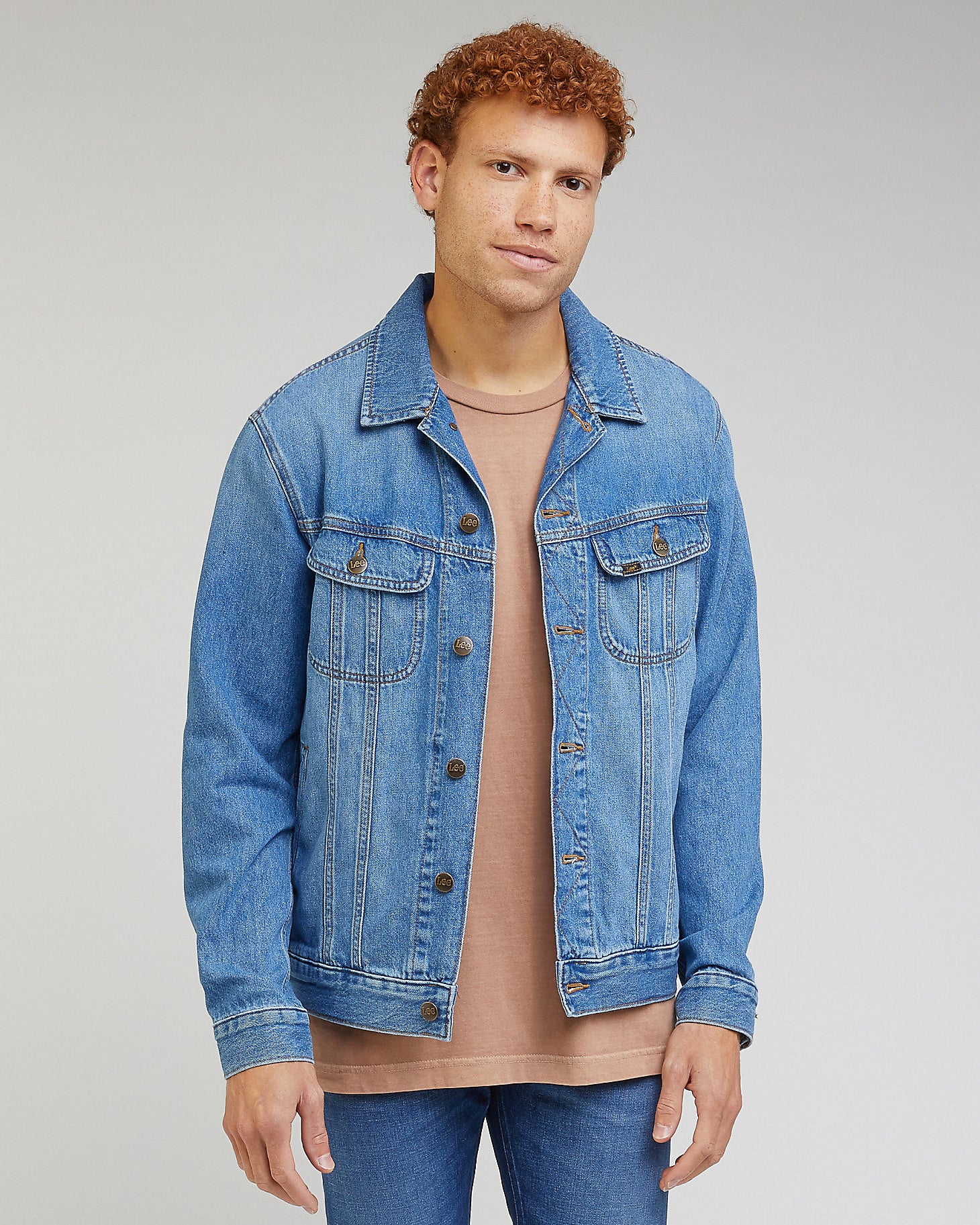 Lee Rider Denim Jacket - Blue Bird Mid Worn – JEANSTORE