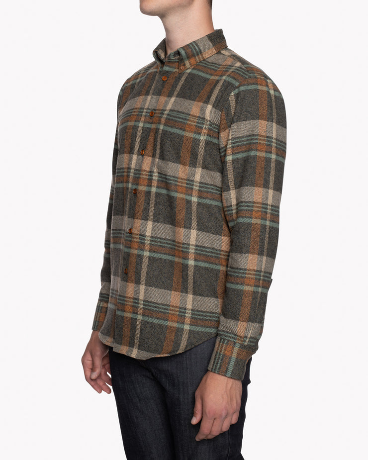 Naked & Famous Easy Shirt - Heavy Vintage Flannel / Blue Rust | Naked & Famous Denim Shirts | JEANSTORE