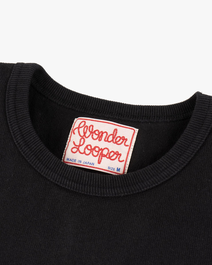 Wonder Looper 409gsm Double Heavyweight T Shirt - Black | Wonder Looper T Shirts | JEANSTORE