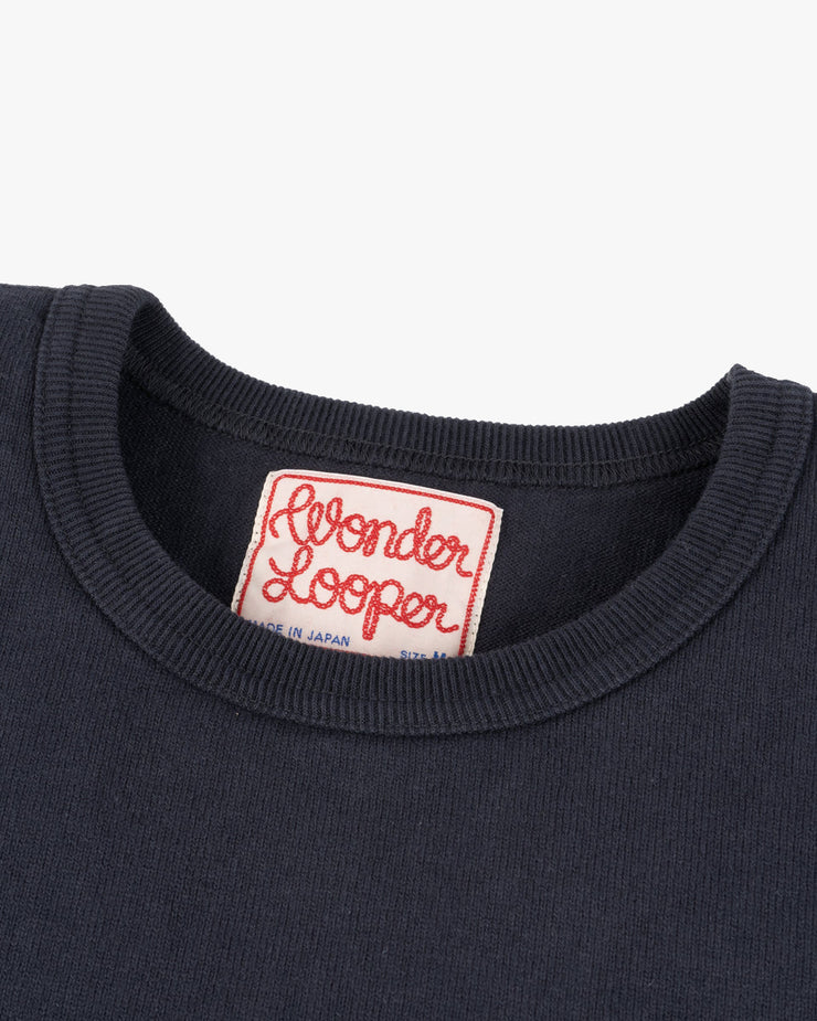 Wonder Looper 409gsm Double Heavyweight T Shirt - Navy | Wonder Looper T Shirts | JEANSTORE