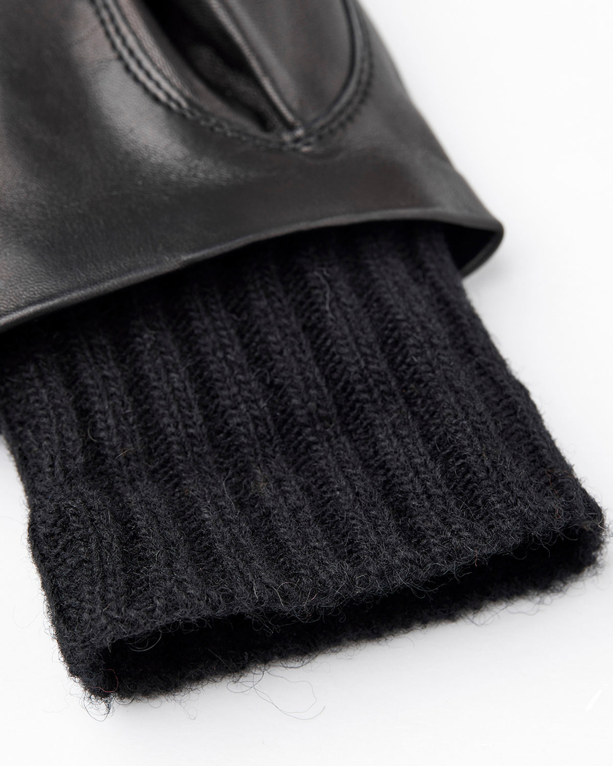 Hestra Womens Megan Wool Lined Hairsheep Leather Gloves - Black | Hestra Gloves | JEANSTORE