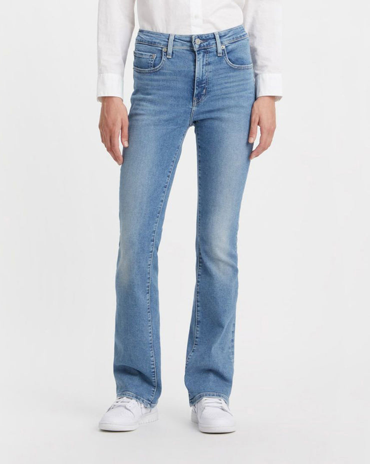 Side Slit Stretch Denim Bootcut Jeans, UK Sizes 6 to 14