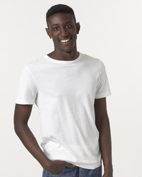 Merz b. Schwanen 4.6oz 1950s Loopwheeled Tee - White | Merz b. Schwanen T Shirts | JEANSTORE