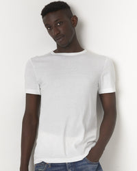 Merz b. Schwanen 4.6oz 1950s Loopwheeled Tee - White | Merz b. Schwanen T Shirts | JEANSTORE