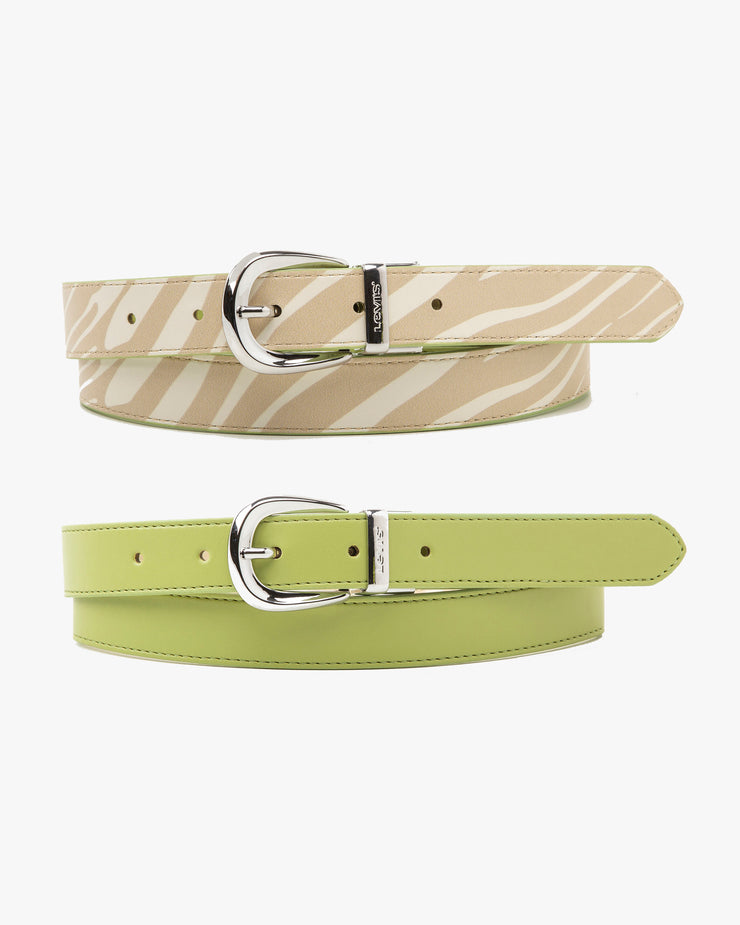 Levi's® Womens Printed Reversible Belt - Ecru / Khaki / Green | Levi's® Belts | JEANSTORE