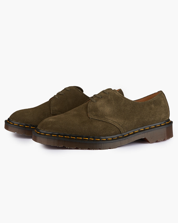 Dr Martens Made In England 1461 Buck Suede Shoes - Forest Green | Dr Martens Shoes | JEANSTORE