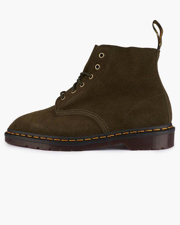 Dr Martens Made In England 101 Boots - Black Repello Calf Suede