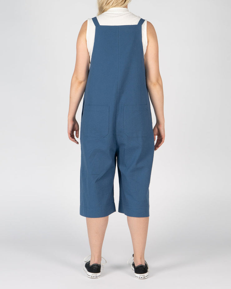 Naked & Famous Denim Womens Romper - 40's Seersucker Blue | Naked & Famous Denim Shirts | JEANSTORE