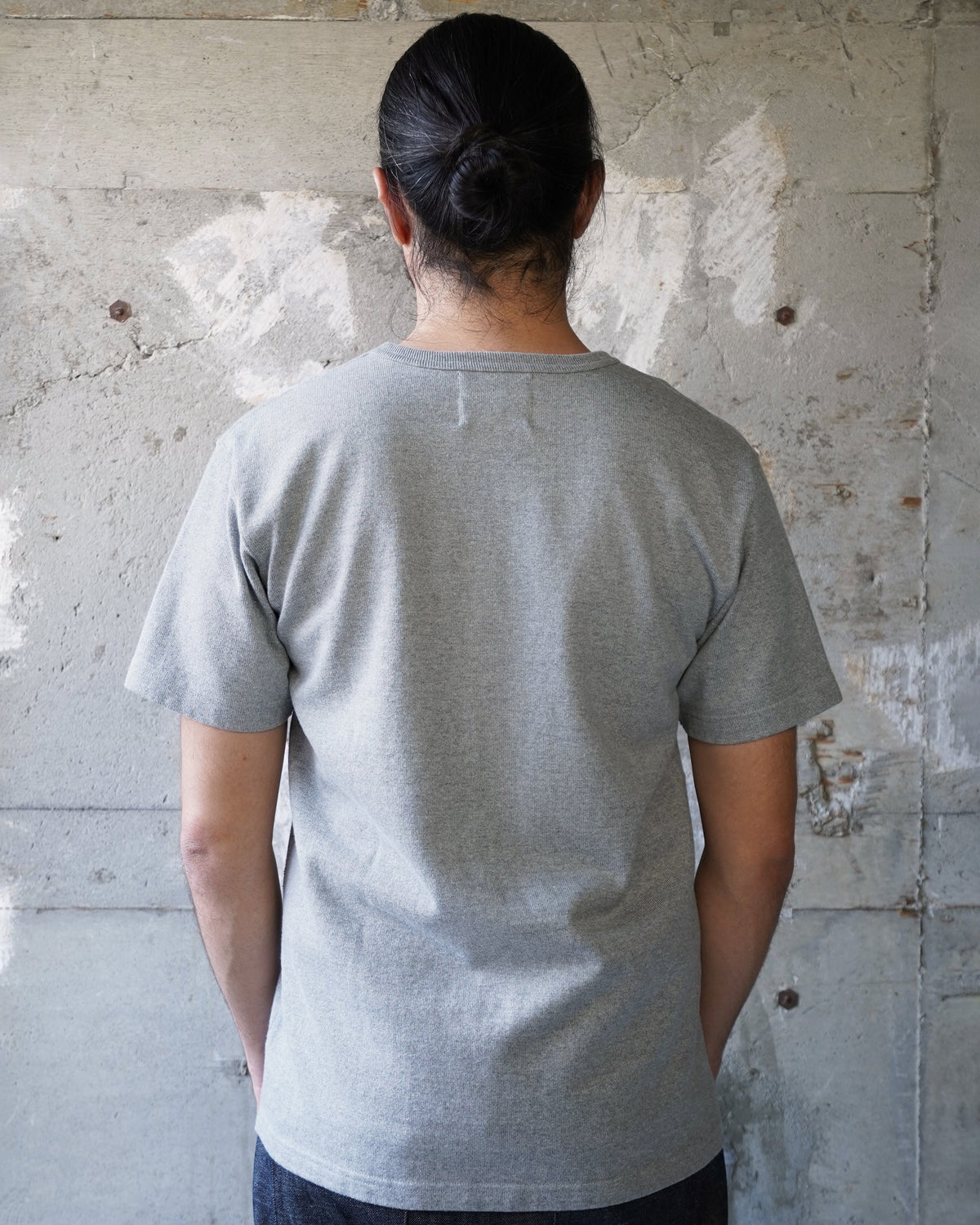Wonder Looper 409gsm Double Heavyweight T Shirt - Heather Grey | Wonder Looper T Shirts | JEANSTORE