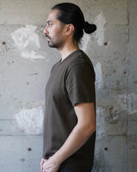 Wonder Looper 409gsm Double Heavyweight T Shirt - Khaki Green | Wonder Looper T Shirts | JEANSTORE