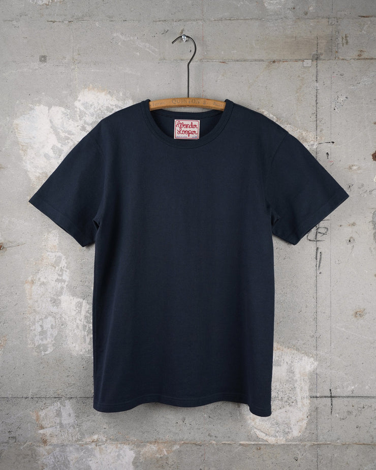 Wonder Looper 409gsm Double Heavyweight T Shirt - Navy | Wonder Looper T Shirts | JEANSTORE