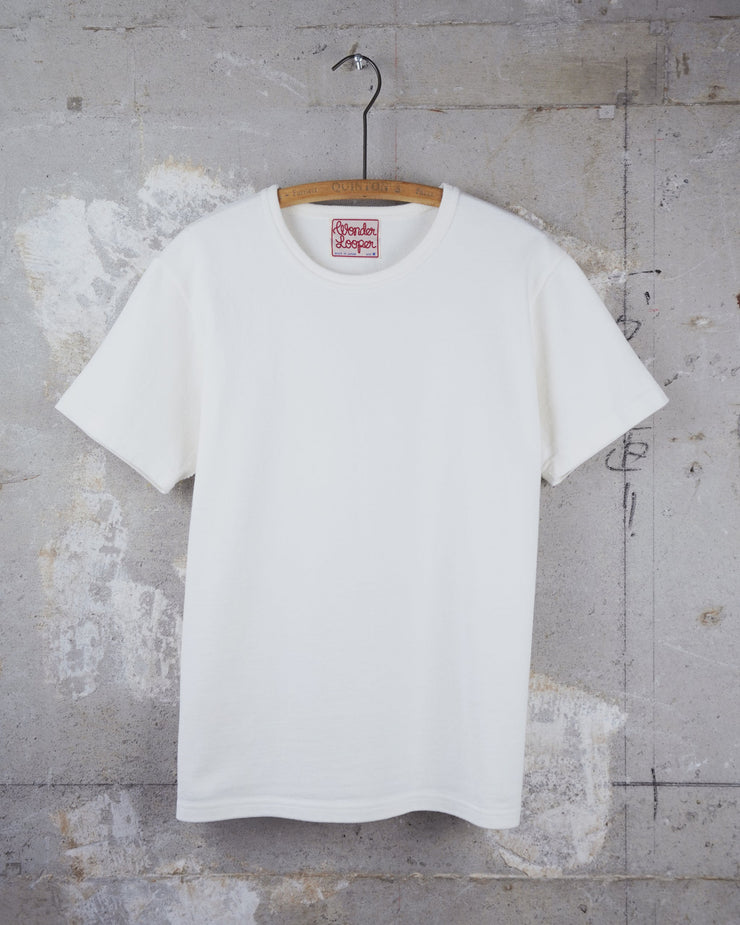 Wonder Looper 409gsm Double Heavyweight T Shirt - White | Wonder Looper T Shirts | JEANSTORE