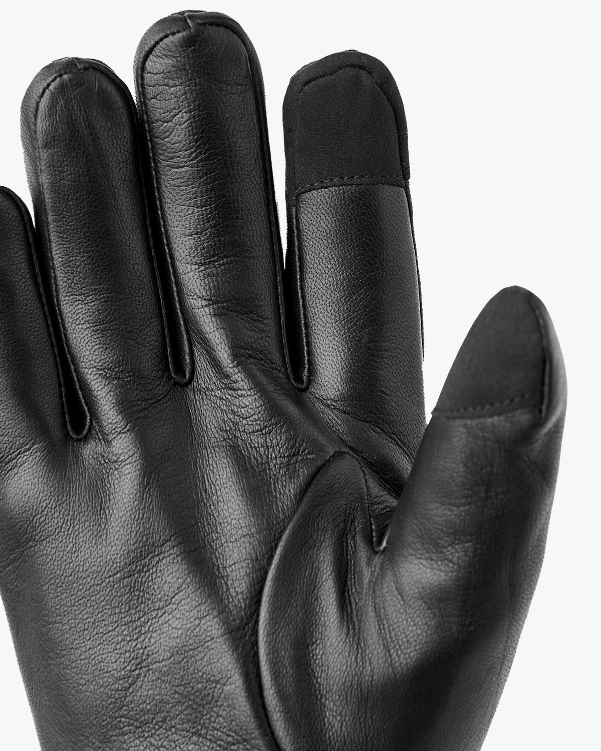 Hestra John Hairsheep Leather Gloves - Black | Hestra Gloves | JEANSTORE