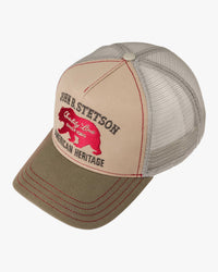 Stetson Bear Trucker Cap - Sand / Khaki | Stetson Hats | JEANSTORE