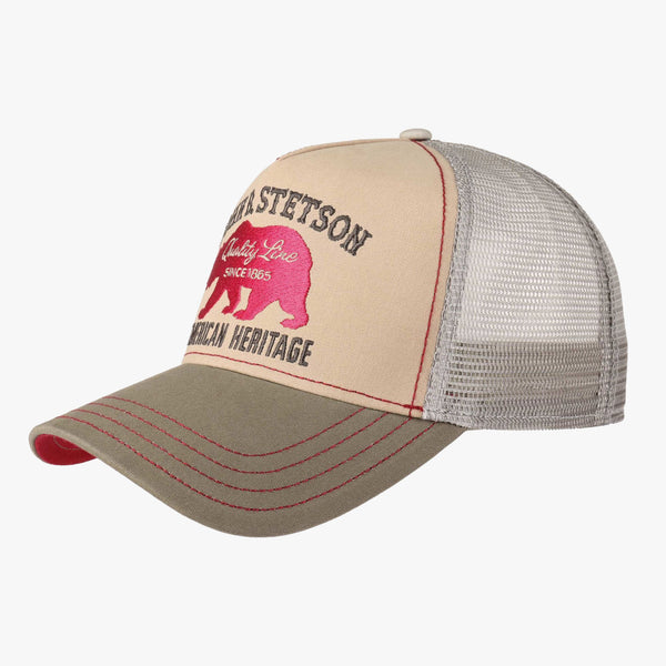 Stetson Bear Trucker Cap - Sand / Khaki | Stetson Hats | JEANSTORE