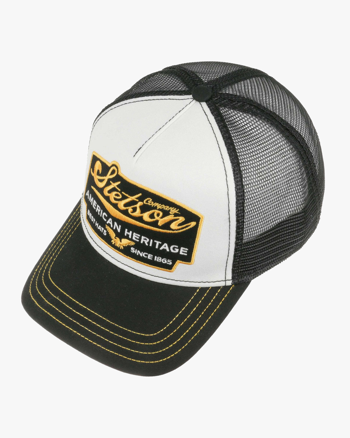 Stetson American Heritage Trucker Cap - Black / White | Stetson Hats | JEANSTORE