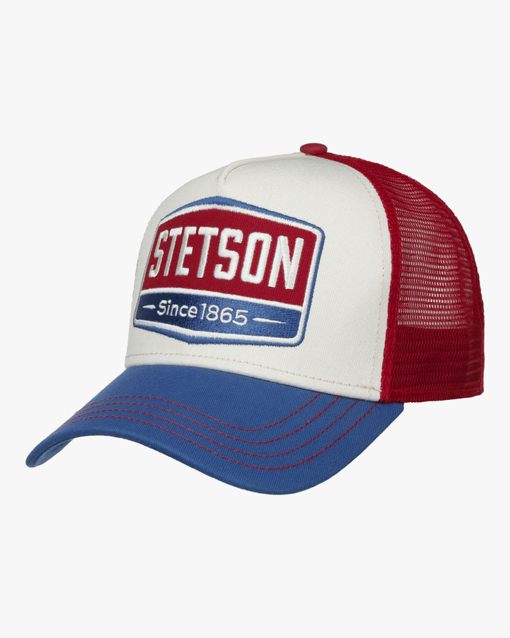 Stetson Gasoline Trucker Cap - Blue / Red | Stetson Hats | JEANSTORE