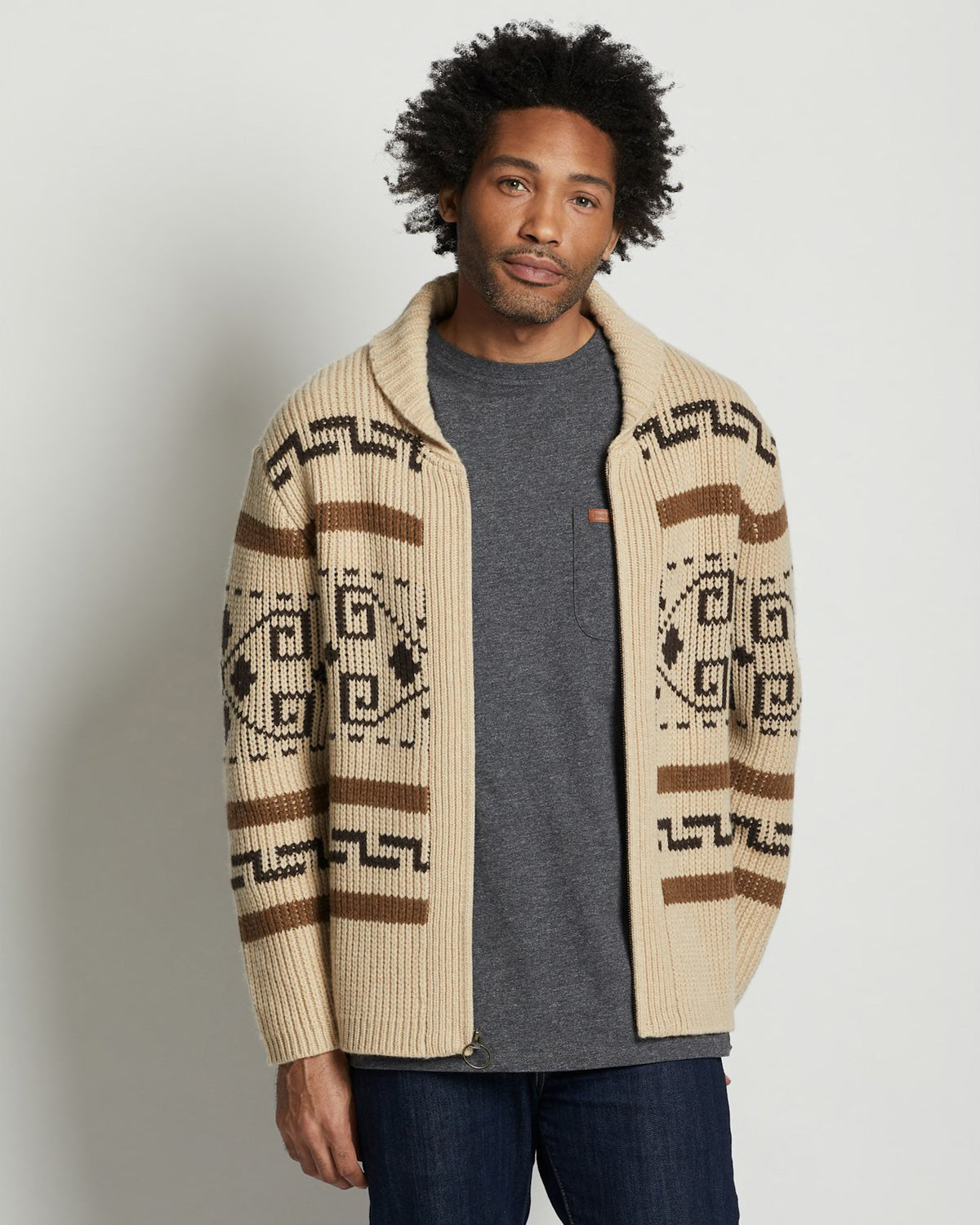 Pendleton Original Westerley Lambswool Sweater - Tan / Brown | Pendleton Sweaters & Knitwear | JEANSTORE
