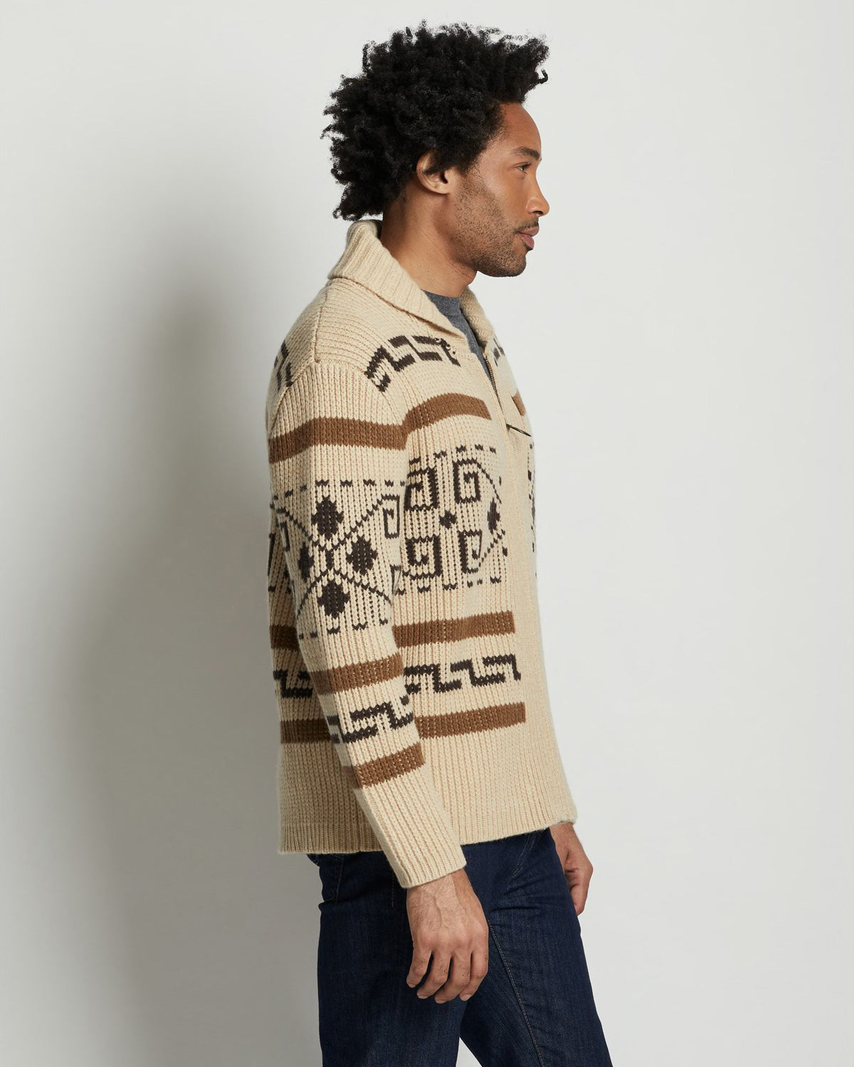 Pendleton Original Westerley Lambswool Sweater - Tan / Brown | Pendleton Sweaters & Knitwear | JEANSTORE