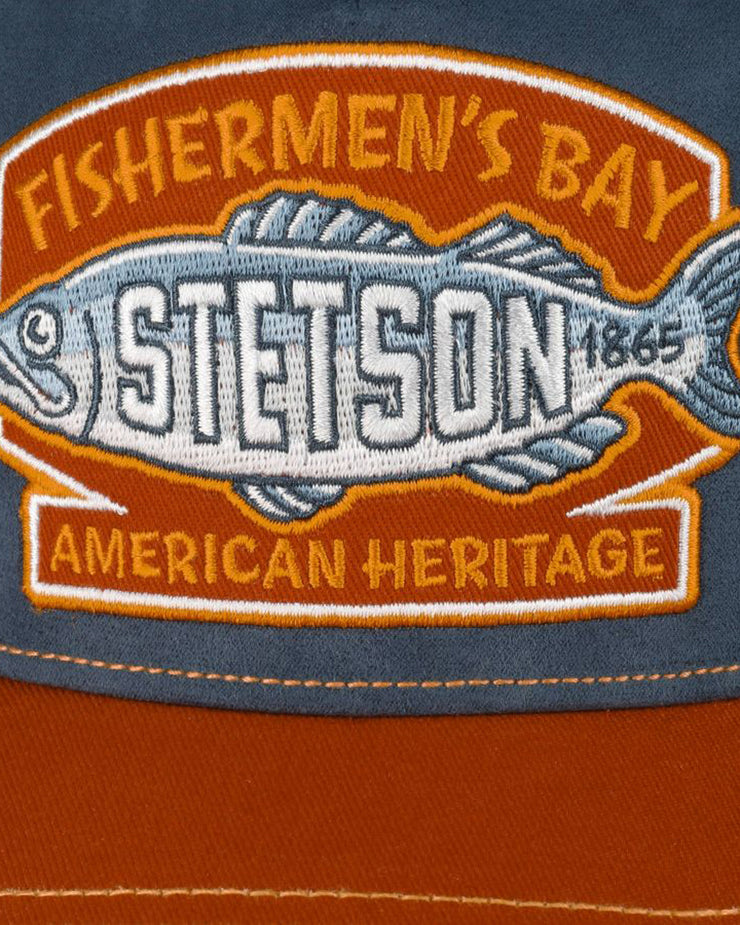Stetson Fishermen's Bay Trucker Cap - Blue / Red | Stetson Hats | JEANSTORE