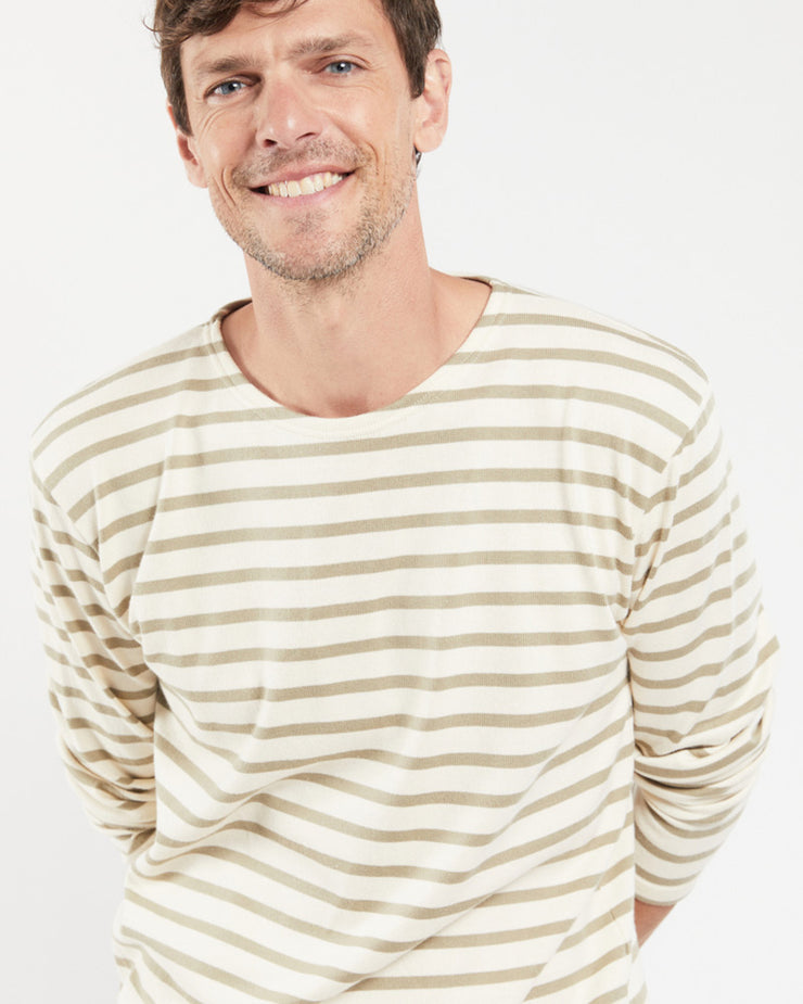 Armor Lux Heritage L/S Breton Stripe T-Shirt - Natural / Clay