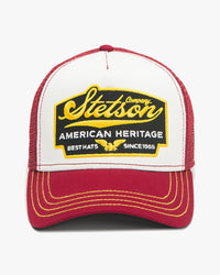 Stetson American Heritage Trucker Cap - Red / White | Stetson Hats | JEANSTORE