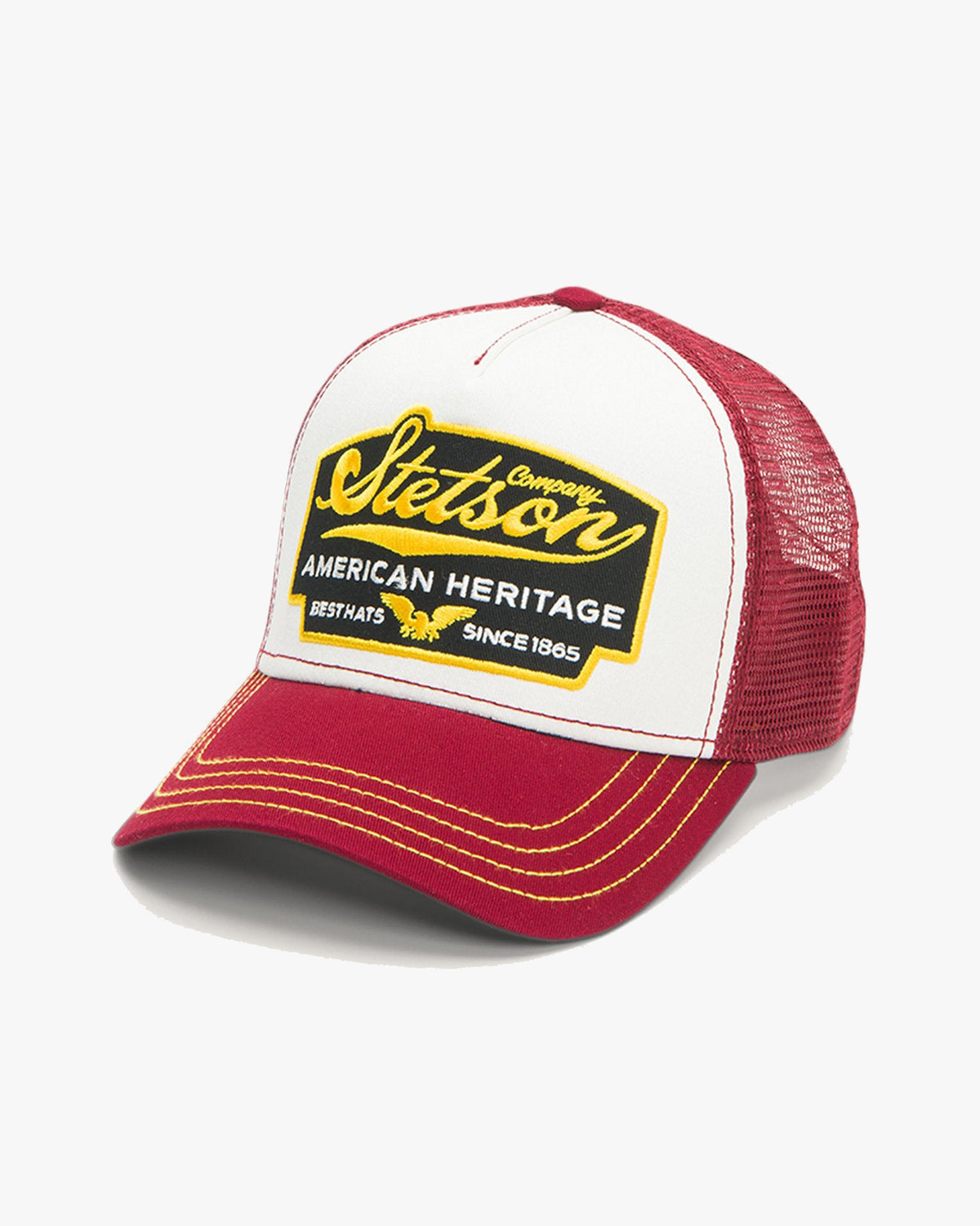 Stetson American Heritage Trucker Cap - Red / White | Stetson Hats | JEANSTORE