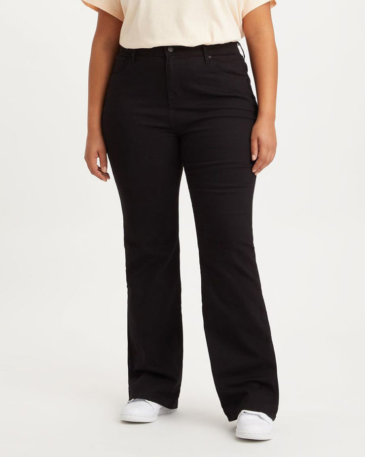 UNBRANDED PLUS SIZE WOMENS BLACK PULL ON PANTS ZIPPER POCKETS