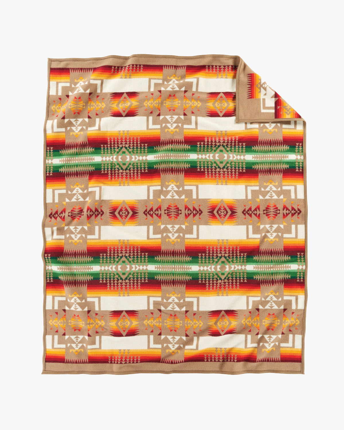 Pendleton Chief Joseph Jacquard Robe Blanket - Khaki | Pendleton Lifestyle | JEANSTORE