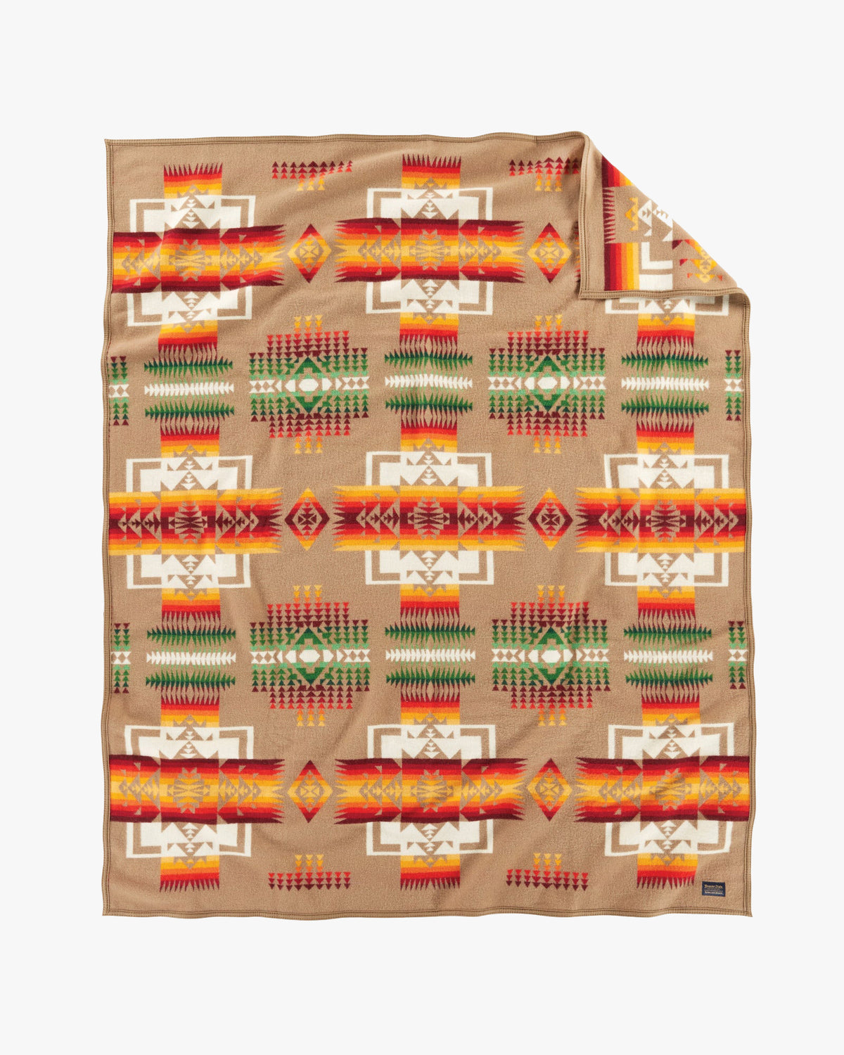 Pendleton Chief Joseph Jacquard Robe Blanket - Khaki | Pendleton Lifestyle | JEANSTORE