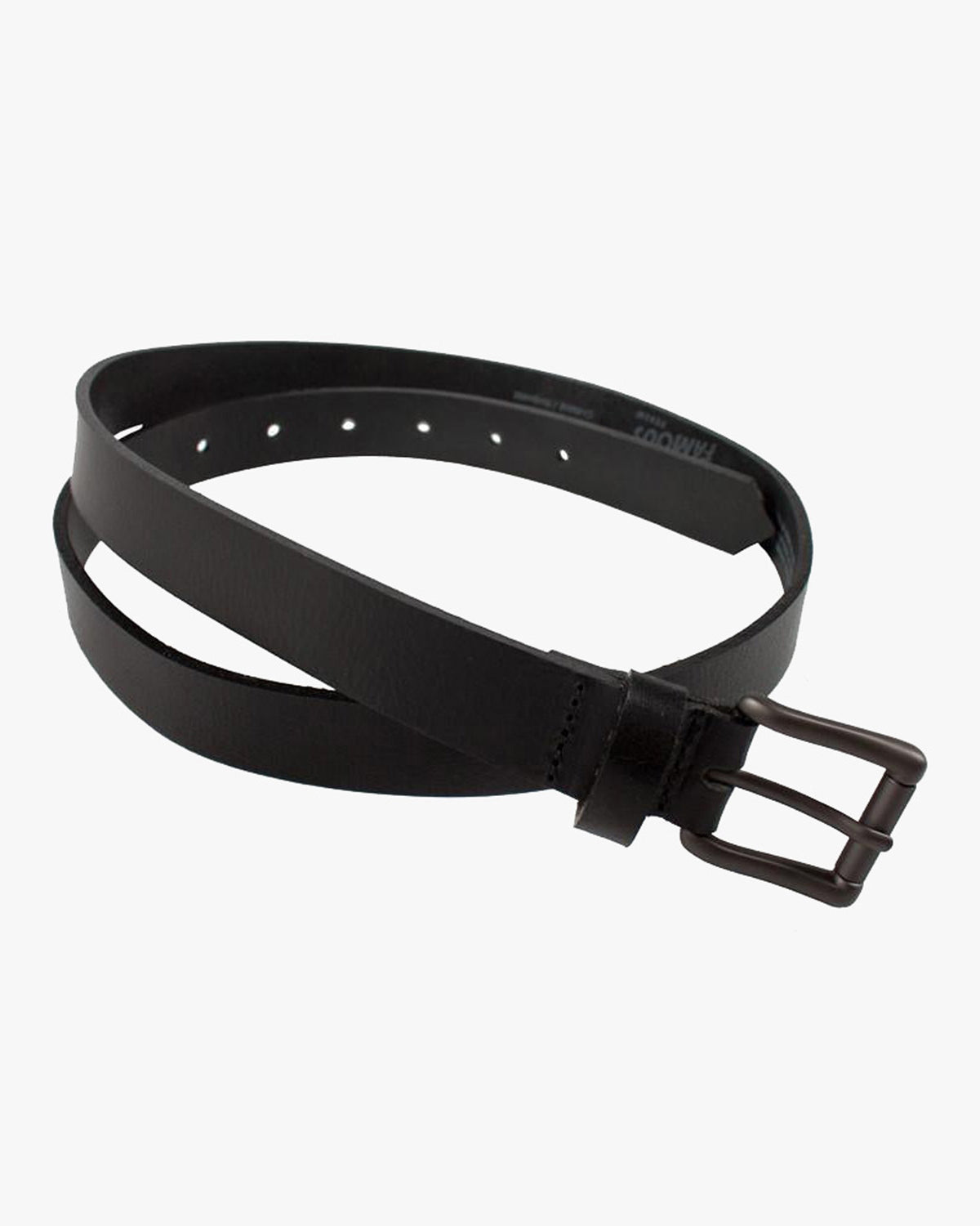 Naked & Famous Denim Buffalo Leather Belt - Black | Naked & Famous Denim Belts | JEANSTORE