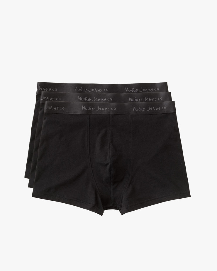 Nudie Jeans Boxer Briefs 3-Pack - Black | Nudie Jeans Underwear | JEANSTORE