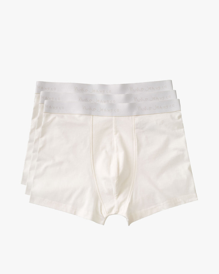 Nudie Jeans Boxer Briefs 3-Pack - Off White | Nudie Jeans Underwear | JEANSTORE