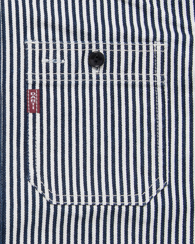 Studio D'Artisan D5335H 14oz Hickory Work Shirt - Indigo Onewash | Studio D'Artisan Shirts | JEANSTORE
