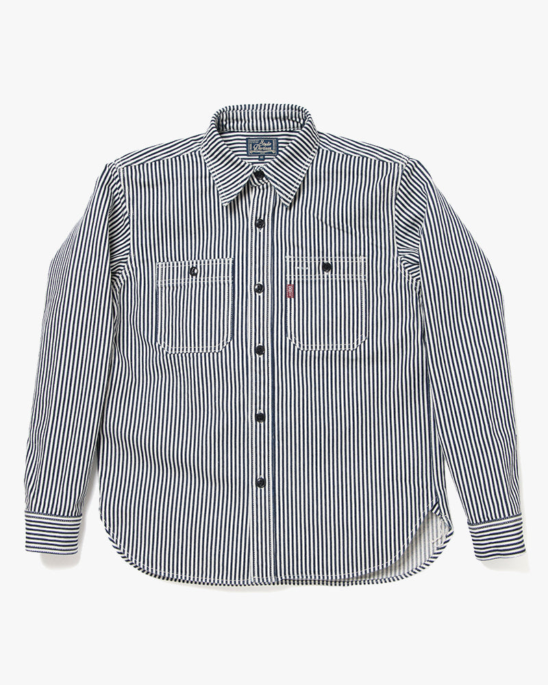 Studio D'Artisan D5335H 14oz Hickory Work Shirt - Indigo Onewash | Studio D'Artisan Shirts | JEANSTORE