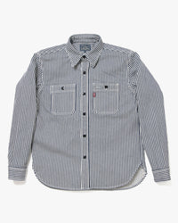 Studio D'Artisan D5335H 14oz Hickory Work Shirt - Indigo Onewash | Studio D'Artisan Shirts | JEANSTORE