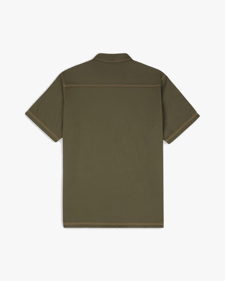 Dickies Madras S/S Shirt - Military Green
