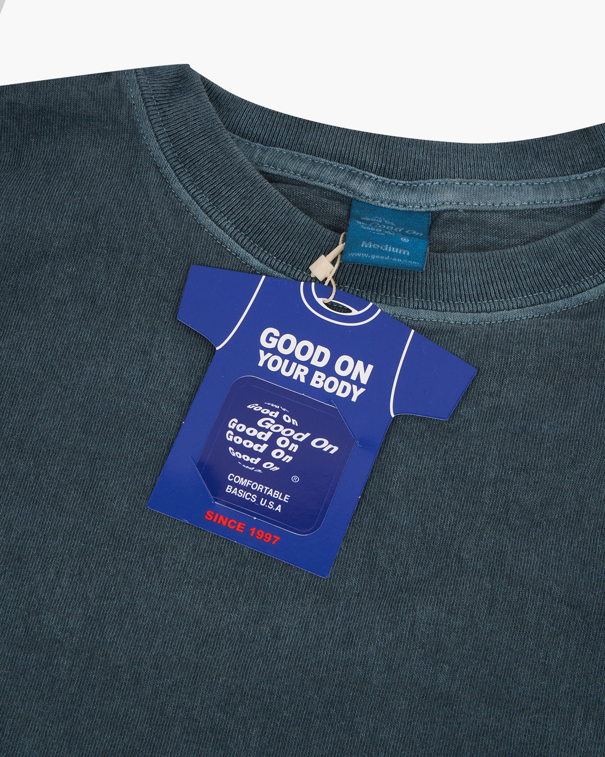 Good On S/S Crew Tee - Pigment Dyed Slate | Good On T Shirts | JEANSTORE