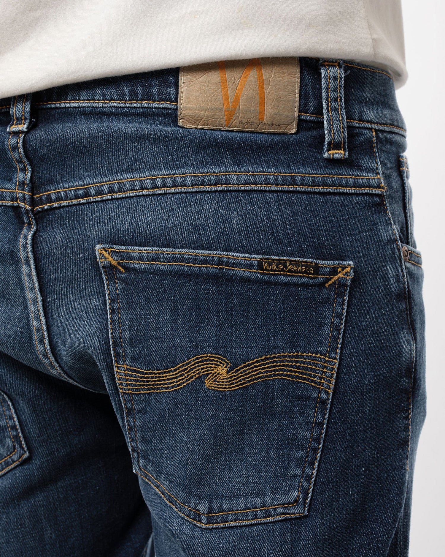 Nudie Grim Tim Slim Straight Mens Jeans - Indigo Myth – JEANSTORE