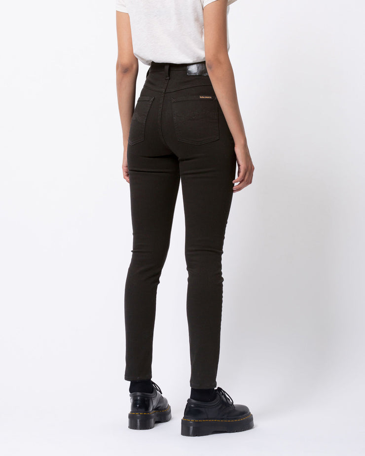 Nudie Hightop Tilde High Rise Skinny Womens Jeans - Everblack | Nudie Jeans Jeans | JEANSTORE