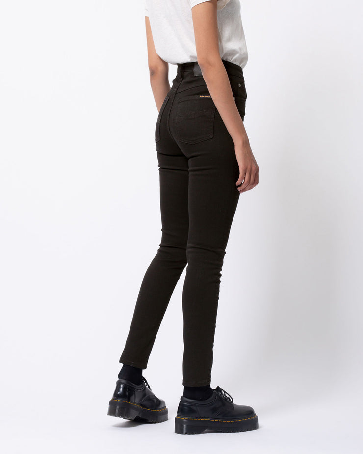 Nudie Hightop Tilde High Rise Skinny Womens Jeans - Everblack | Nudie Jeans Jeans | JEANSTORE